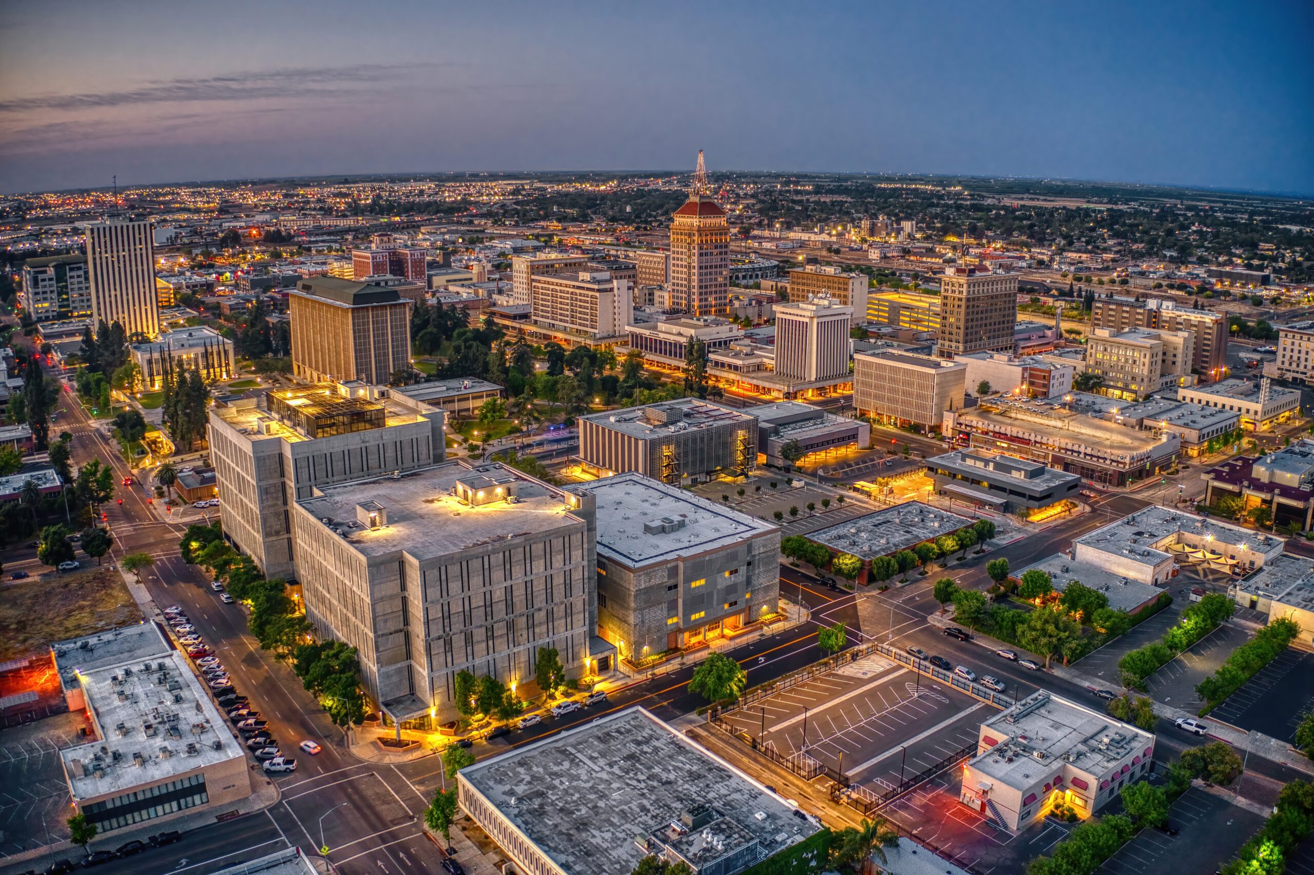Aerial View of Fresno, California