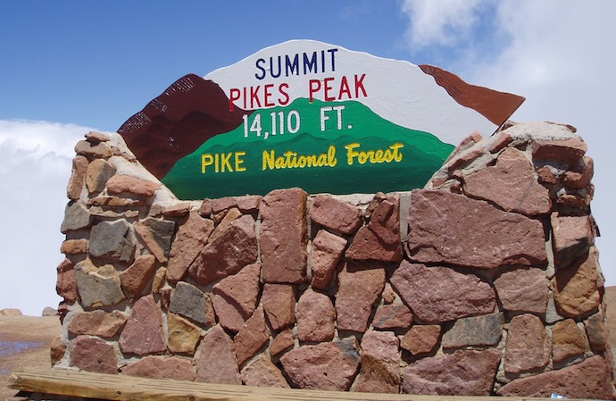 Pikes Peak sign