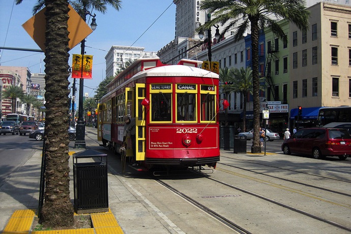 New Orleans LA trolley