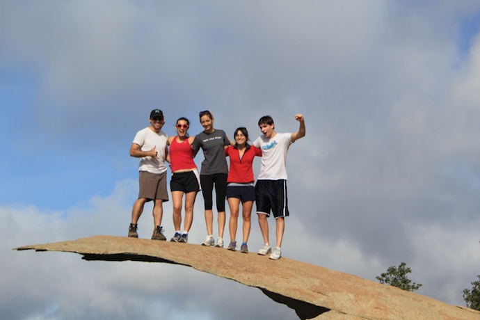  For an outdoor challenge, San Diegans ascend Potato Chip Rock and pose for obligatory photos. 
