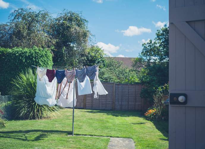 air drying laundry