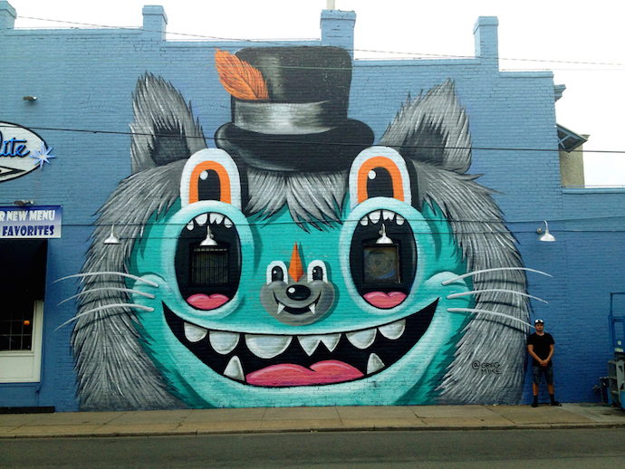 One of several of Richmond's outdoor murals, this one by artist Greg Mike. 