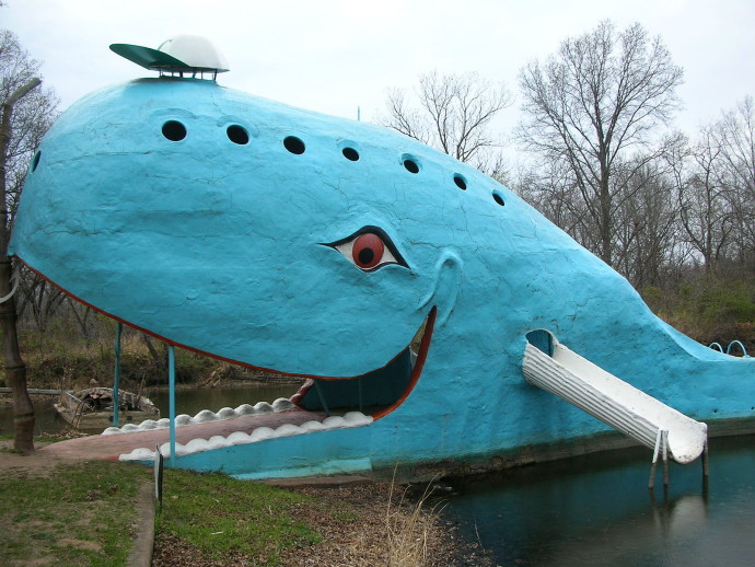 The Blue Whale of Catoosa is a famous roadside attraction. 