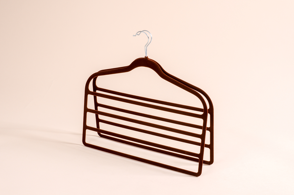hanger with multiple spaces for clothing