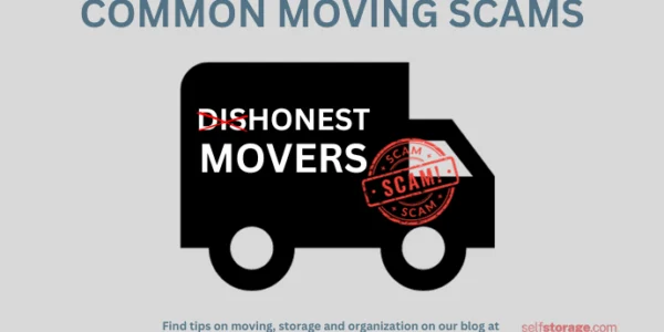 common moving scams - moving truck with dishonest movers name on truck