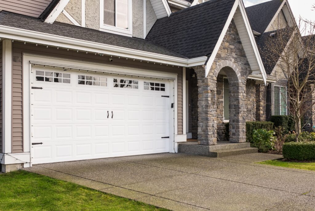 modern house with concrete driveway