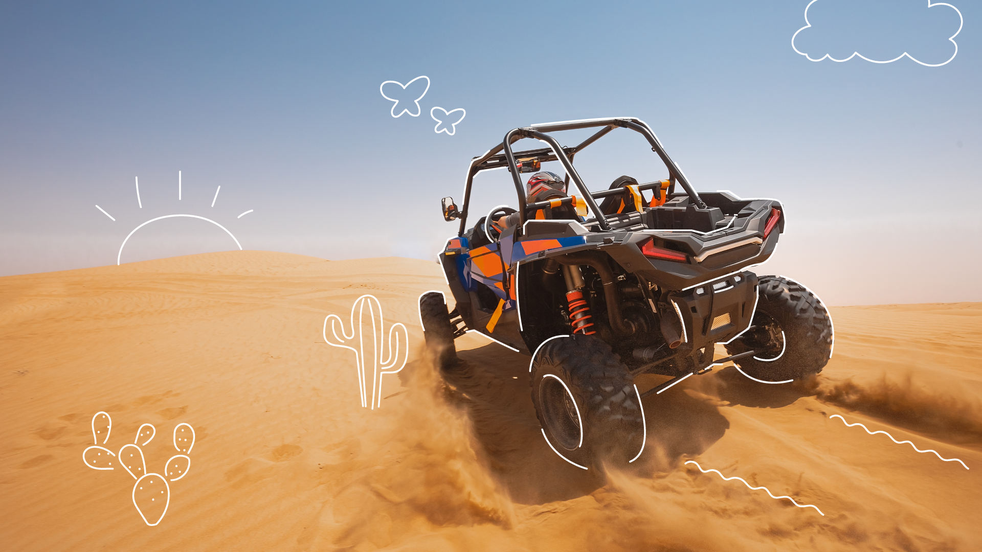 An ATV on the sand